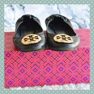 Tory Burch Black Reva Ballet Flats